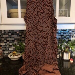 Old Navy Tan Dress with Black Spots